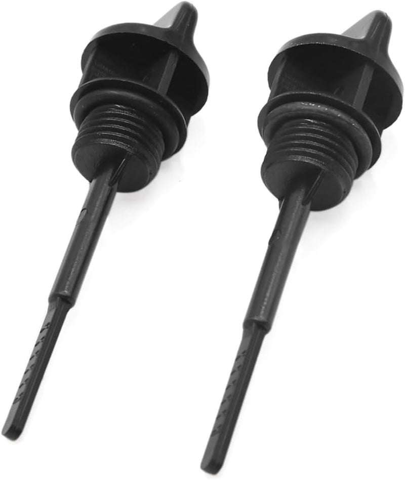 Partuto 2pcs 18mm Motorcycle Engine Oil Tank Level Gauge Cap Oil Filler Dipstick Black Plastic for GY6 125 Engine Replacement - Image 1